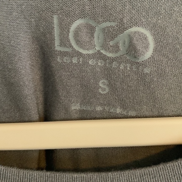 Logo Grey Top with Sheer pockets/hemline - Picture 4 of 6